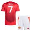 Original Trikotsatz Manchester United Mount 7 Heimtrikot 2024-25 Für Kinder